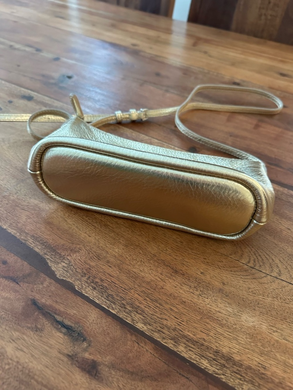 ☀️ New! MADEWELL Mini Crossbody Bag in Soft Grain Gold Metallic - Picture 6 of 12